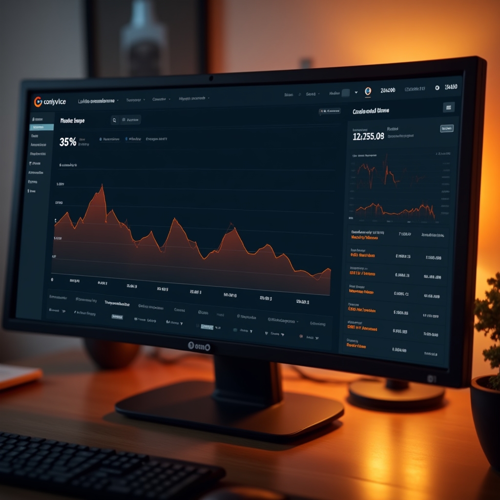 Website analytics dashboard showing significant organic traffic drop after algorithm update